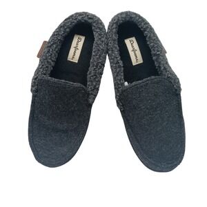 DEARFOAMS  Men's Memory‎ Foam  In/Outdoor Slip On Comfy Slippers  Black  S (7-8)